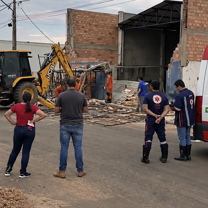 Desabamento em obra deixa um morto e outro ferido em Primavera do Leste