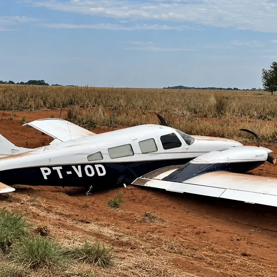 Avião ligado a Júlio Campos faz pouso forçado em Araguaiana