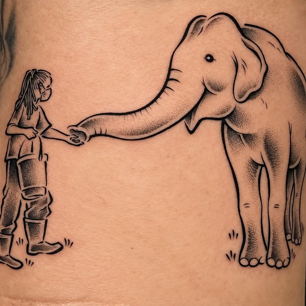 Último tratador de Sandro eterniza amizade em tatuagem