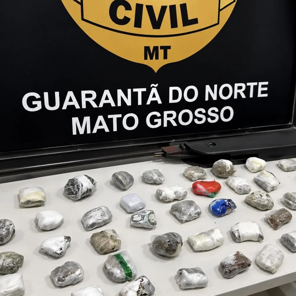 Operação apreende drogas e arma em Guarantã do Norte