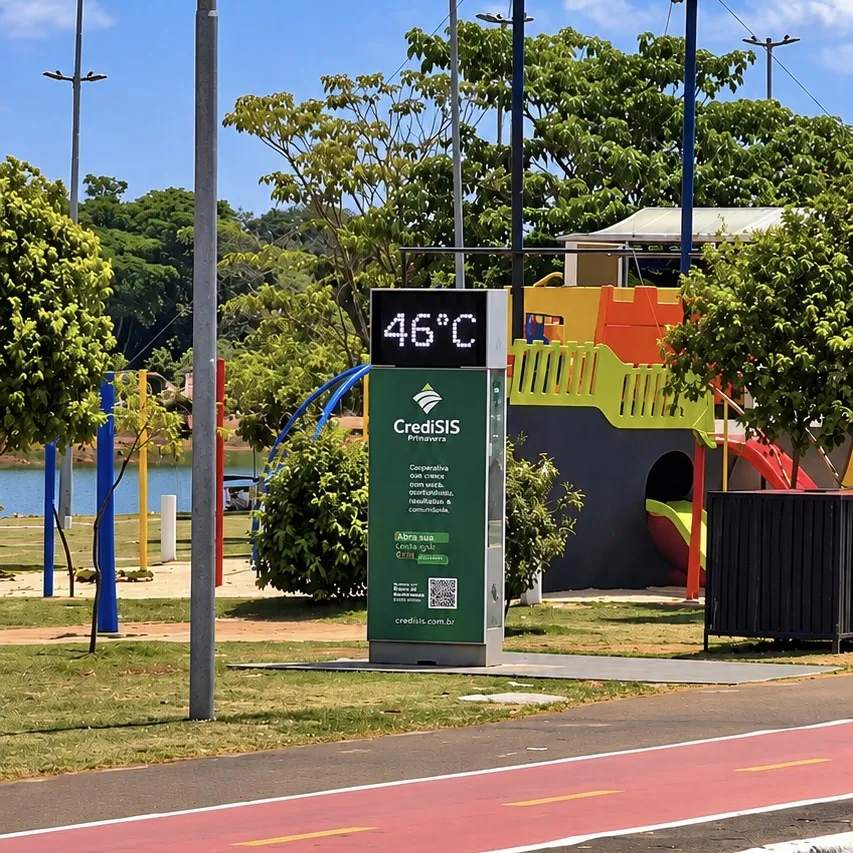 Termômetro marca 46°C na Orla da Lagoa em Primavera do Leste
