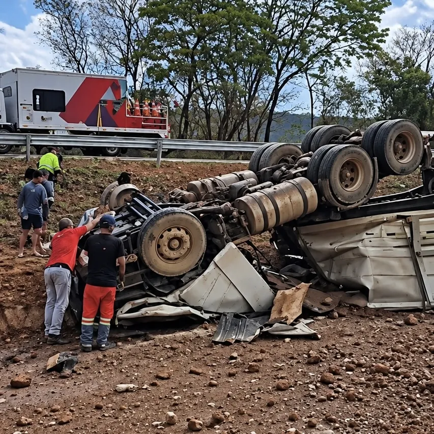 Carreta sai da pista e motorista morre em Jaciara