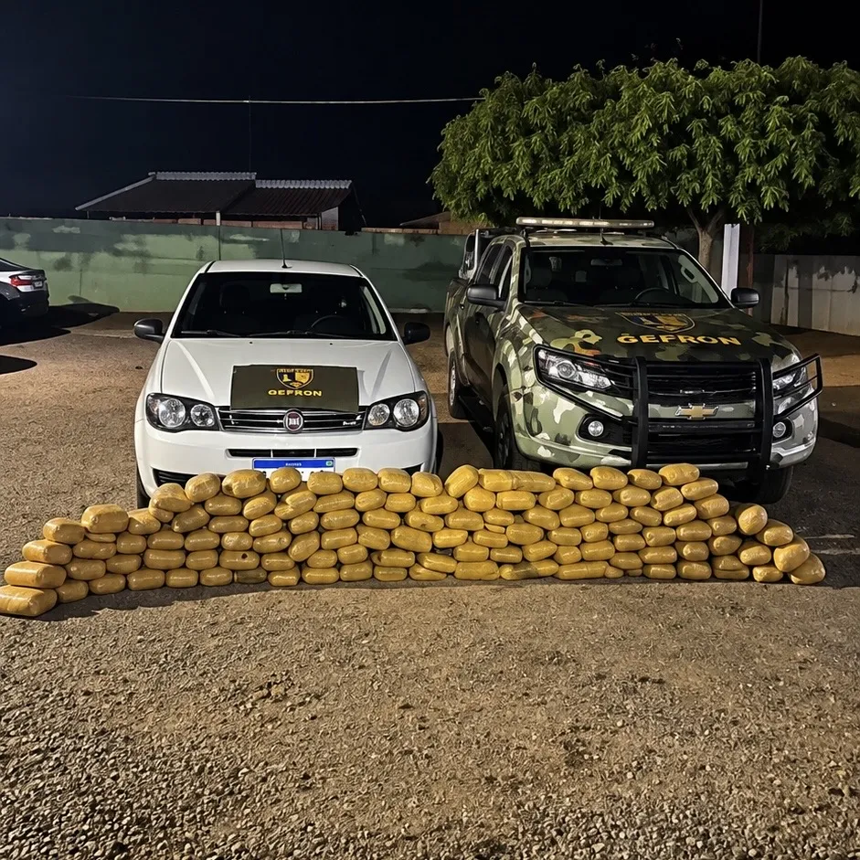 Gefron apreende 59 kg de maconha após confronto na BR-070 em Cáceres