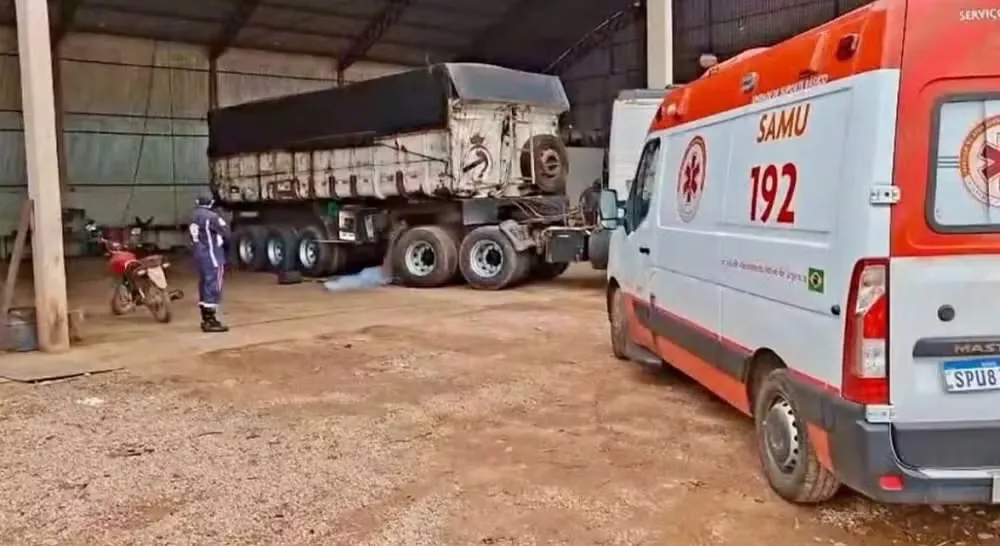 Mecânico morre após acidente com caminhão em oficina de Rondonópolis