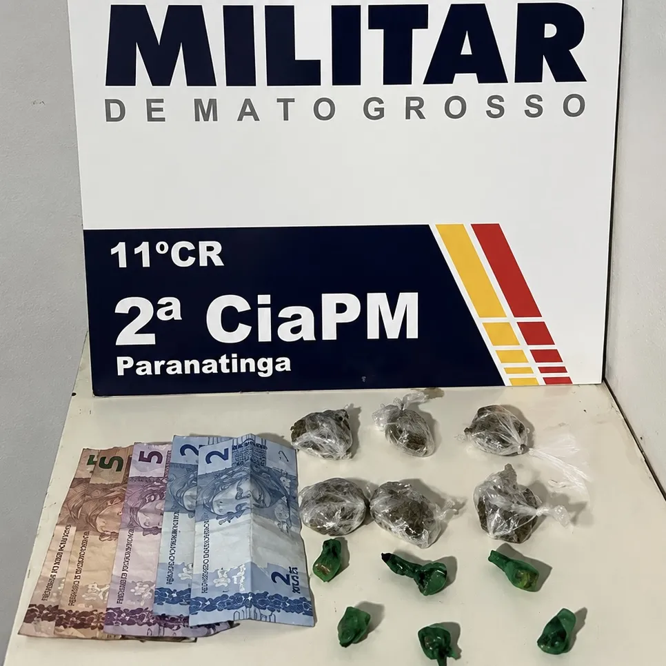 Suspeito de tráfico é preso após tentar escapar de abordagem em Paranatinga