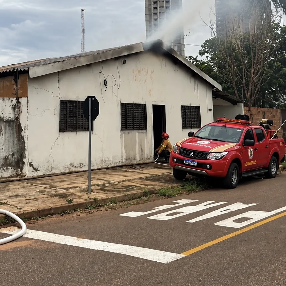 Incêndio destrói casa, atinge outras duas residências e causa prejuízos em Rondonópolis