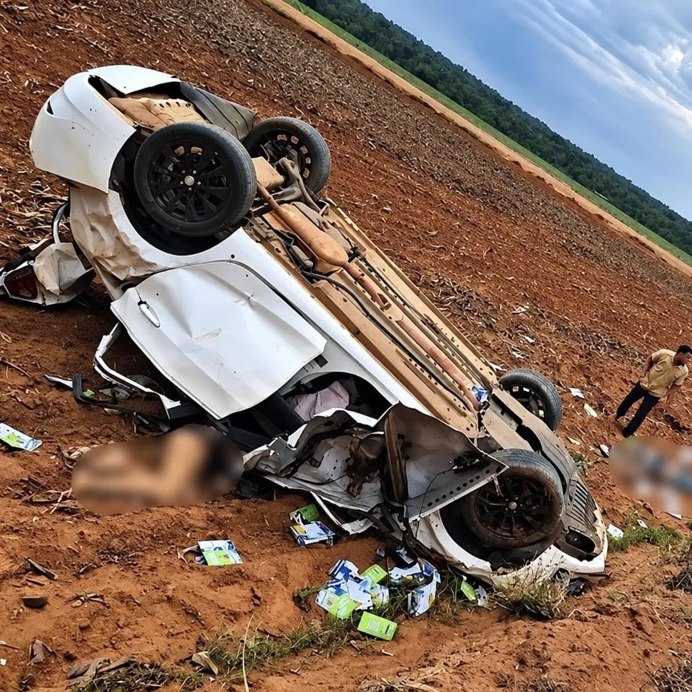 Vereador de Querência e duas jovens morrem após carro capotar na MT-109