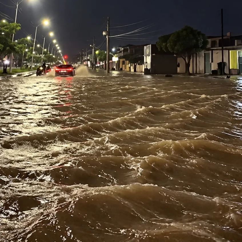 Chuva intensa provoca alagamentos e surpreende moradores em Confresa