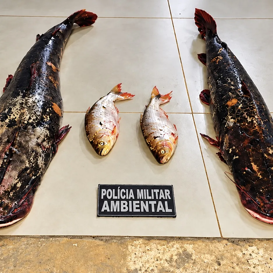 Fiscalização durante a piracema termina com apreensão de peixes e equipamentos em Poxoréu