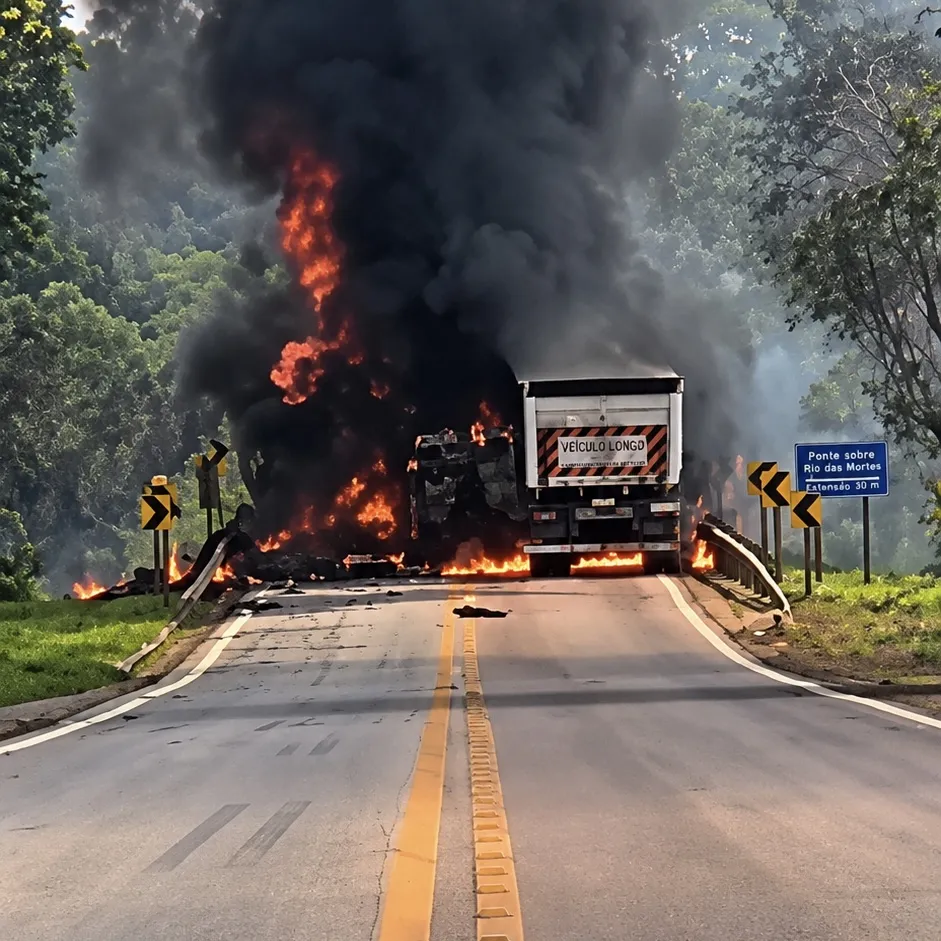 Sobe para dois o número de mortos após colisão entre carretas em Rosário Oeste