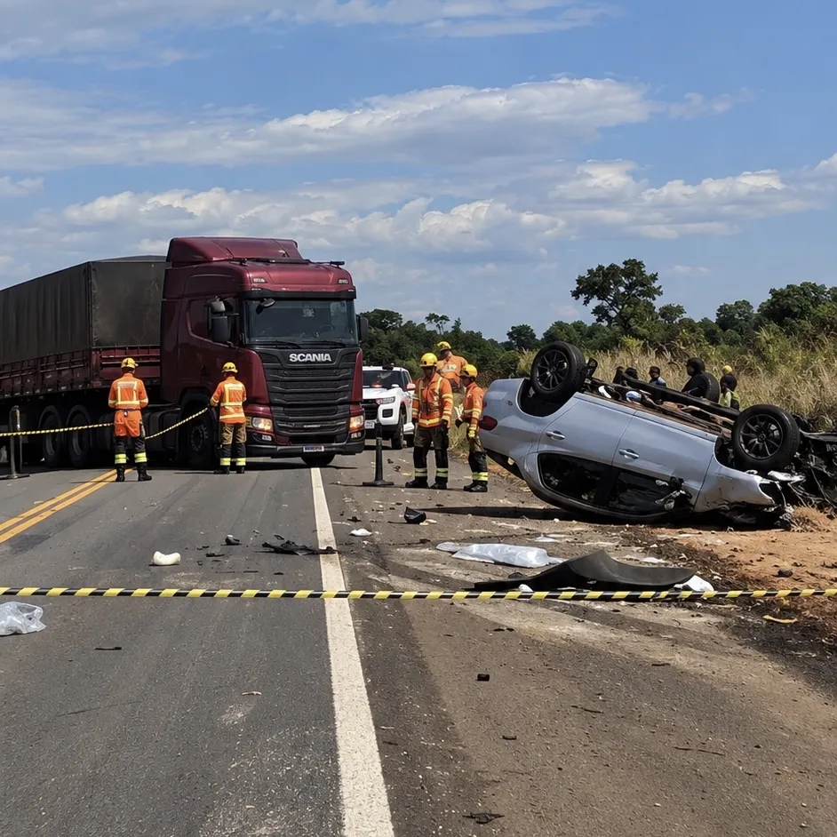 Batida entre carros mata quatro pessoas da mesma família em Diamantino