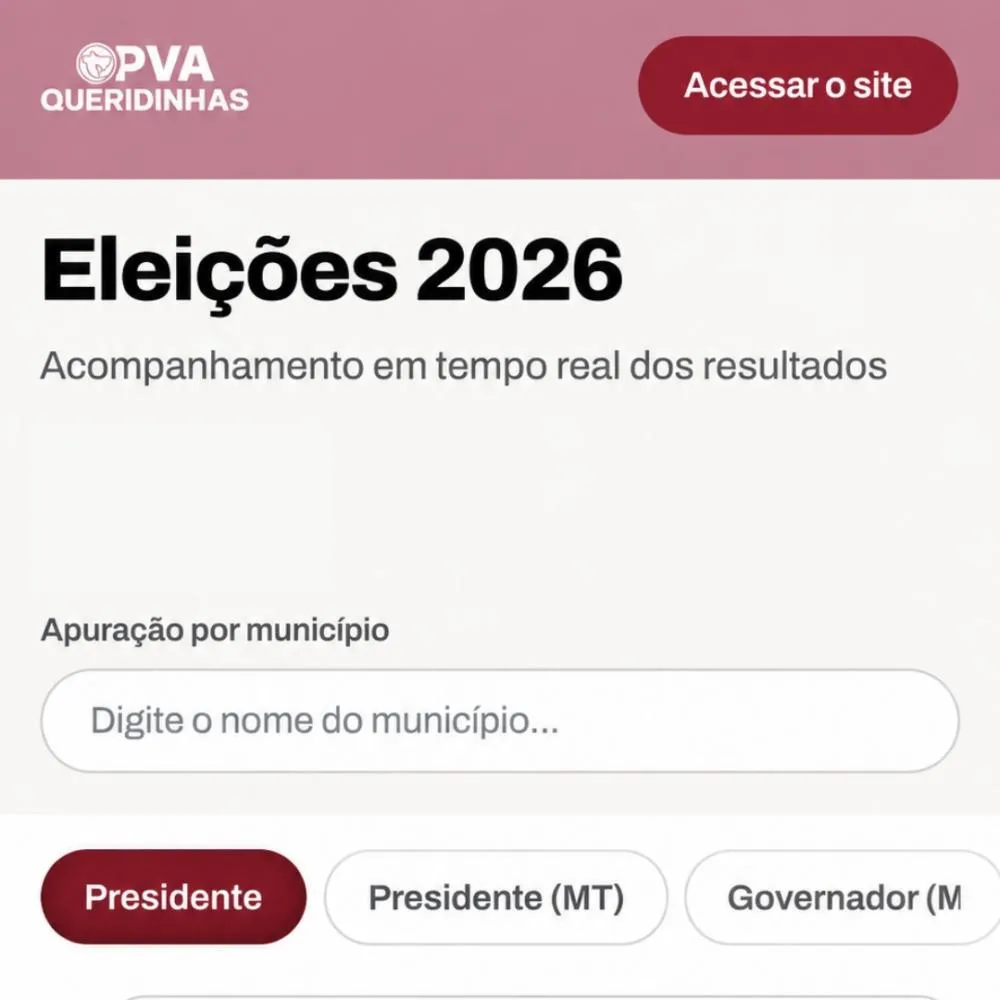 Acompanhe a apuração presidencial em tempo real pela PVA Queridinhas