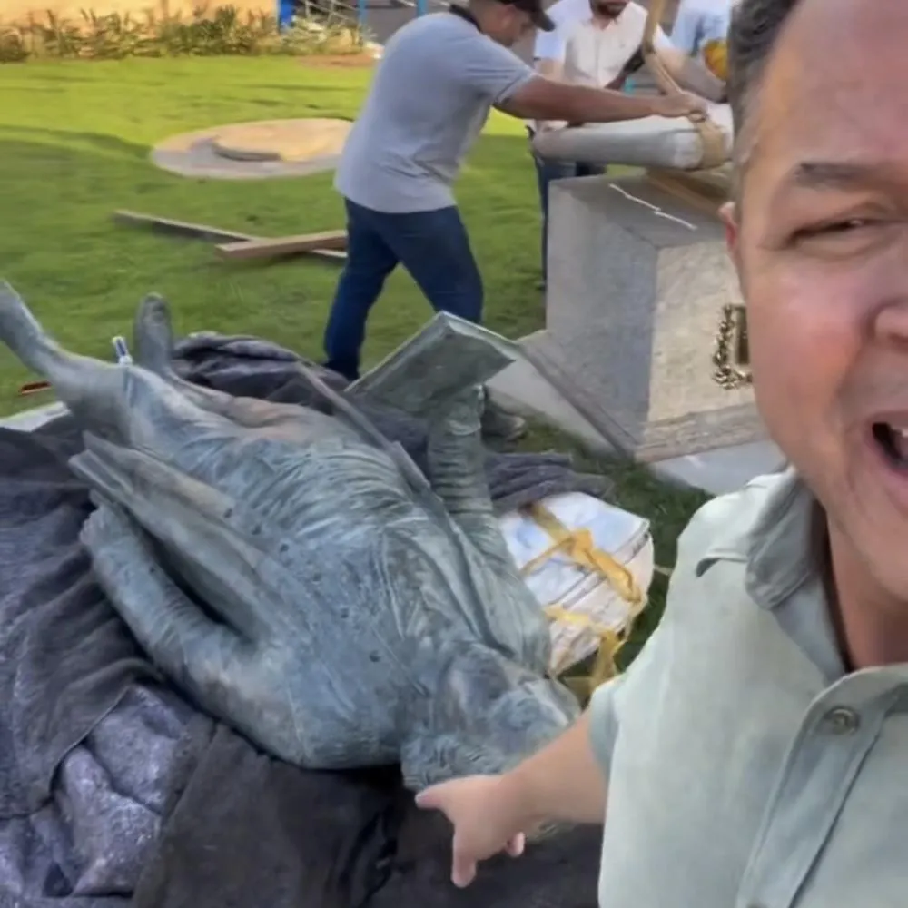 Estátua de R$ 500 mil vira alvo de investigação em Rondonópolis