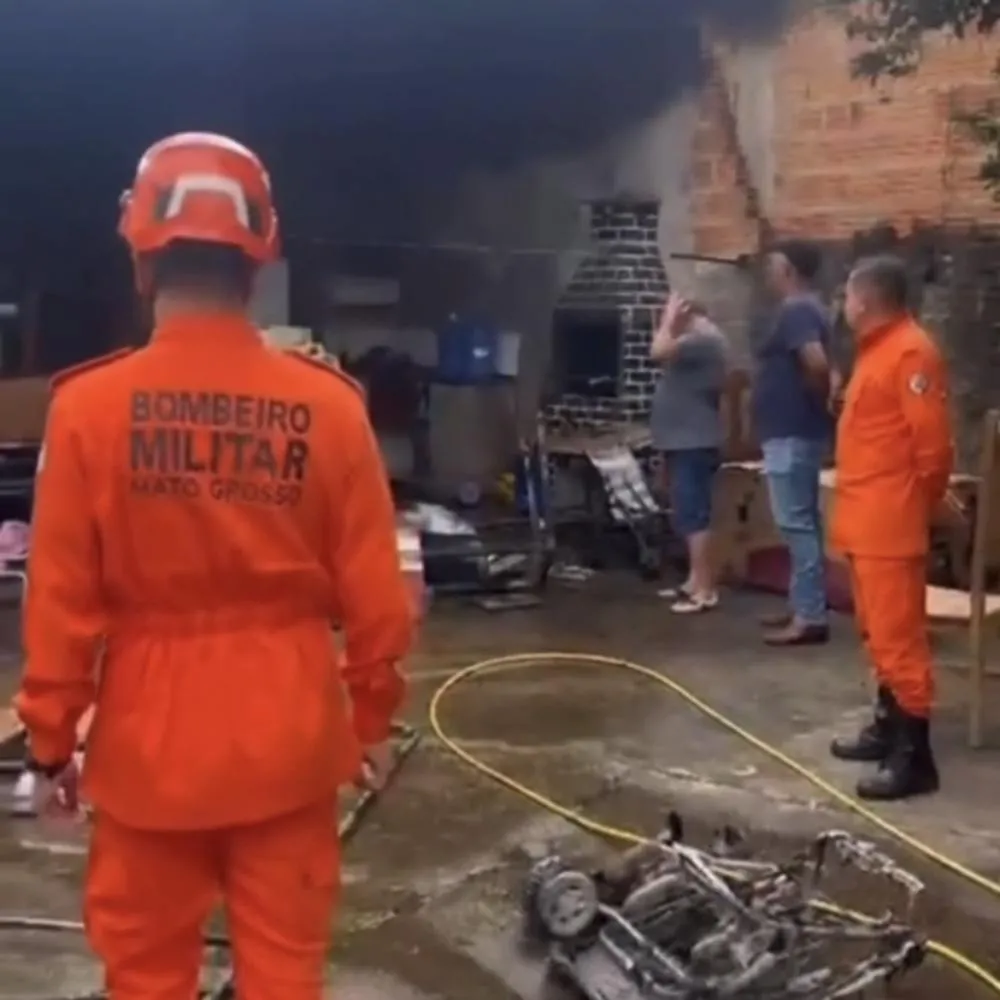 Falha elétrica provoca princípio de incêndio em residência em Mirassol D’Oeste