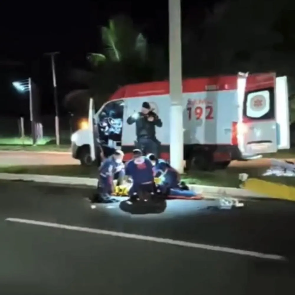 Casal fica ferido após grave acidente de moto em Tangará da Serra