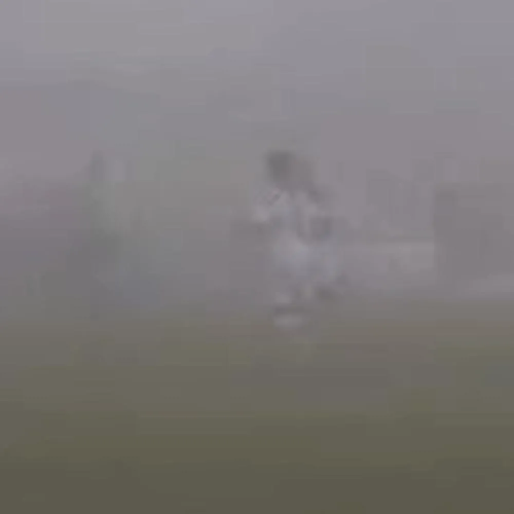 Partida de futebol vira desafio com visibilidade quase zero em Chapada dos Guimarães
