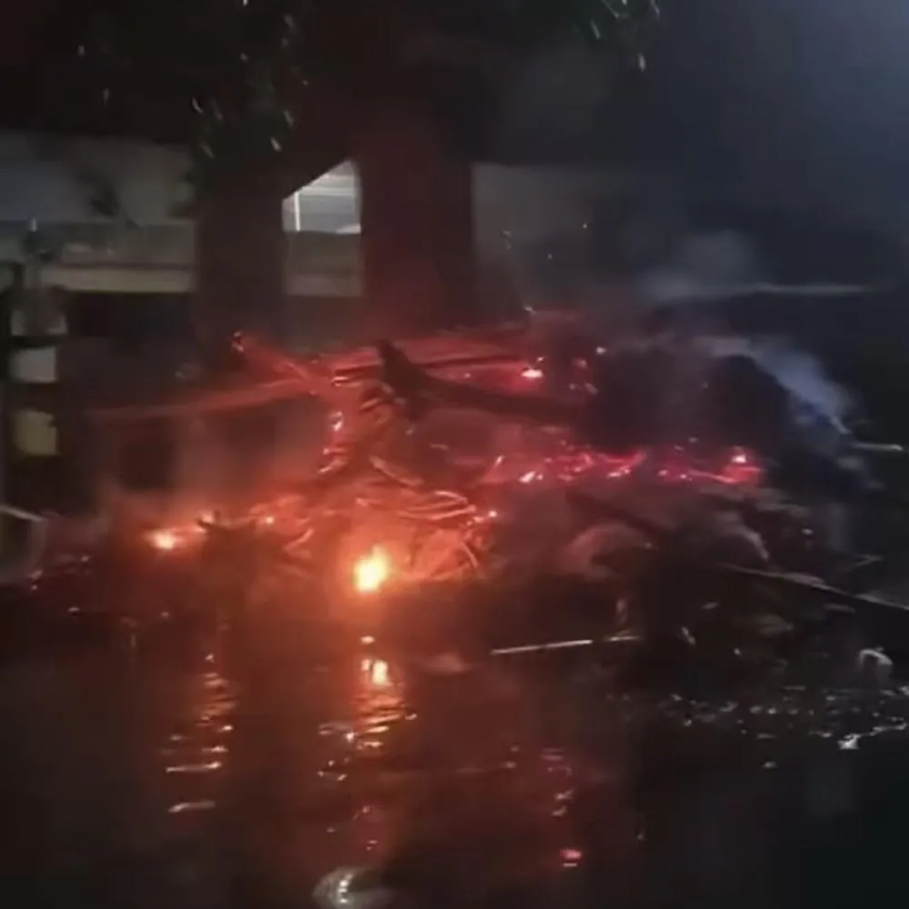 Pescador flagra incêndio sob ponte da Avenida das Torres, em Cuiabá