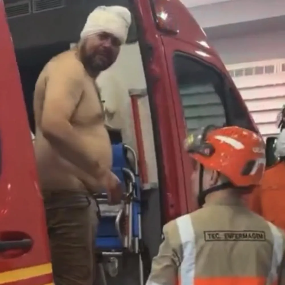 Bombeiros prestam socorro a homem ferido na cabeça em Sorriso